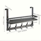 Urban Hanging: Clothes Rack Door Shelf – Modern Metal Design, Polished & Space-Saving for Hallway, Bedroom & Bathroom