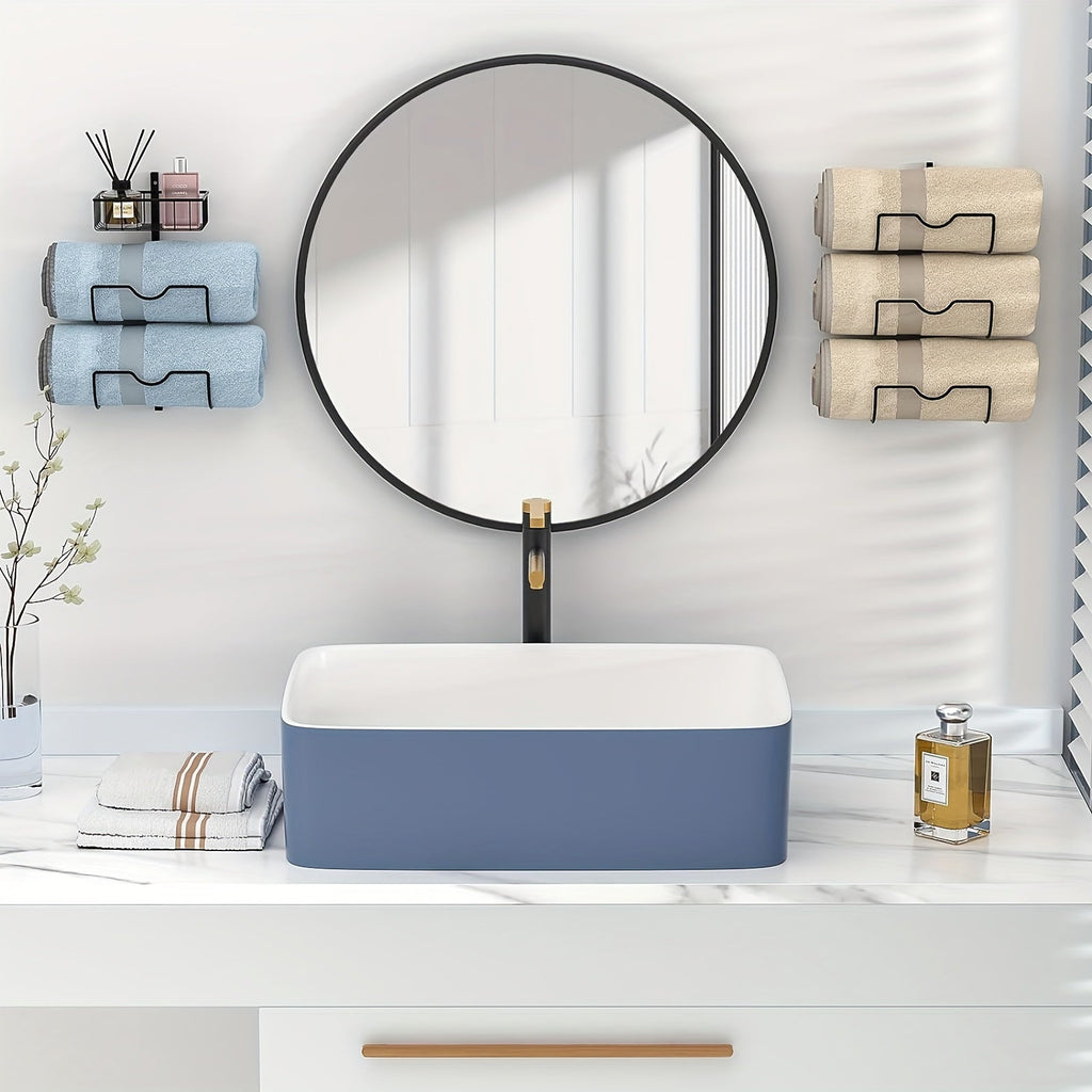 UrbanGestell: Towel Holder Bathroom – multifunctional door holder made of metal, adjustable & space-saving for towels & accessories