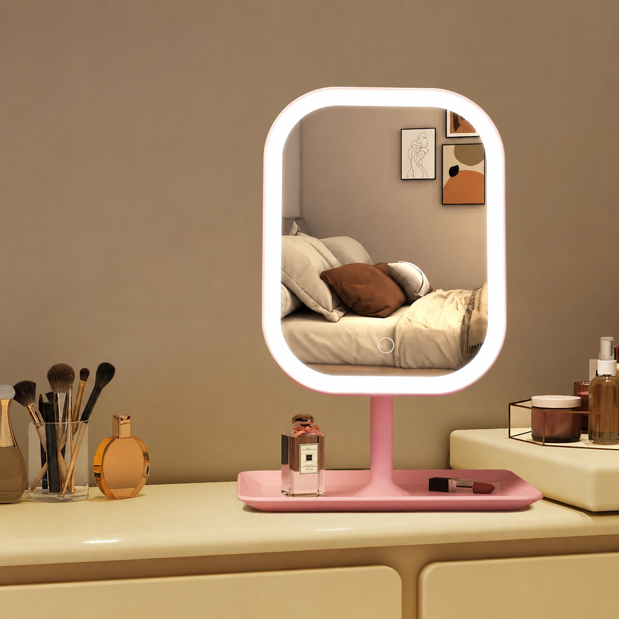Vanity Mirror, LED Lighting, 3 Color Modes, USB Rechargeable