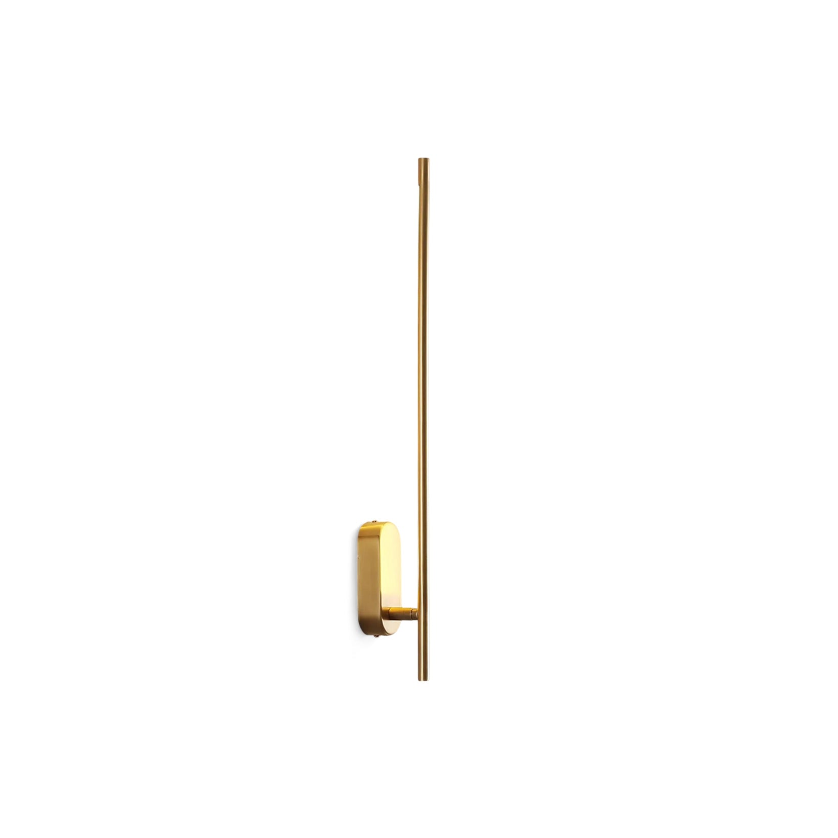 Slim Linear LED Wand Wall Sconce in Brushed Brass