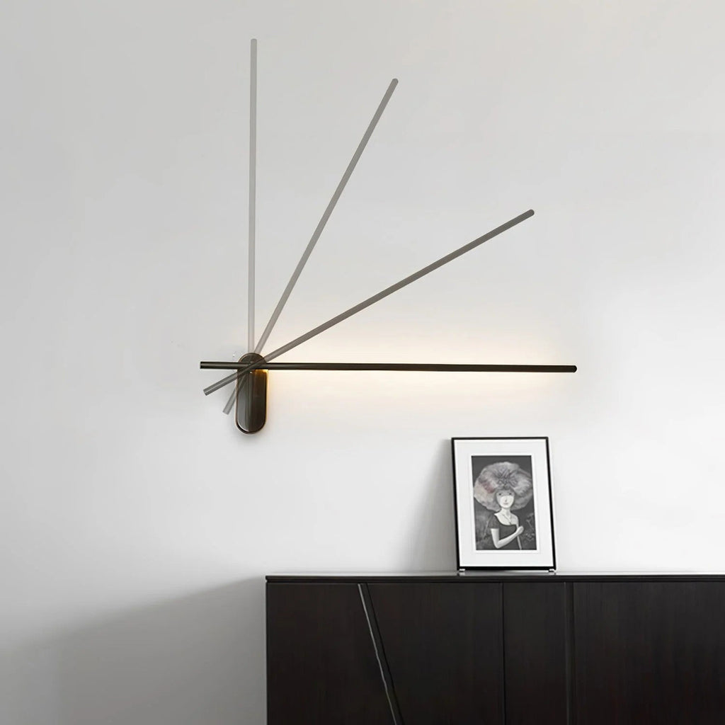Slim Linear LED Wand Wall Sconce in Brushed Brass