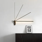 Slim Linear LED Wand Wall Sconce in Brushed Brass