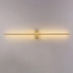 Slim Linear LED Wand Wall Sconce in Brushed Brass