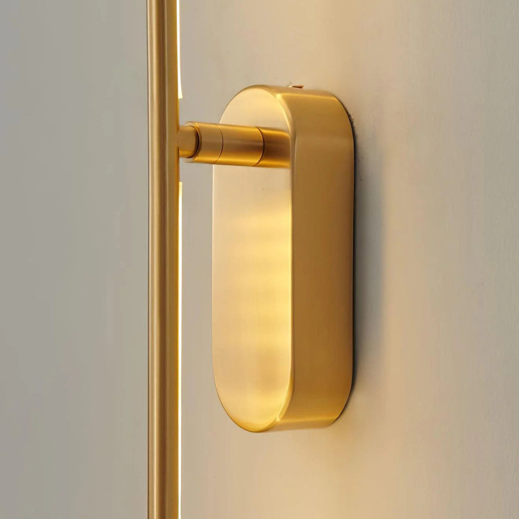 Slim Linear LED Wand Wall Sconce in Brushed Brass