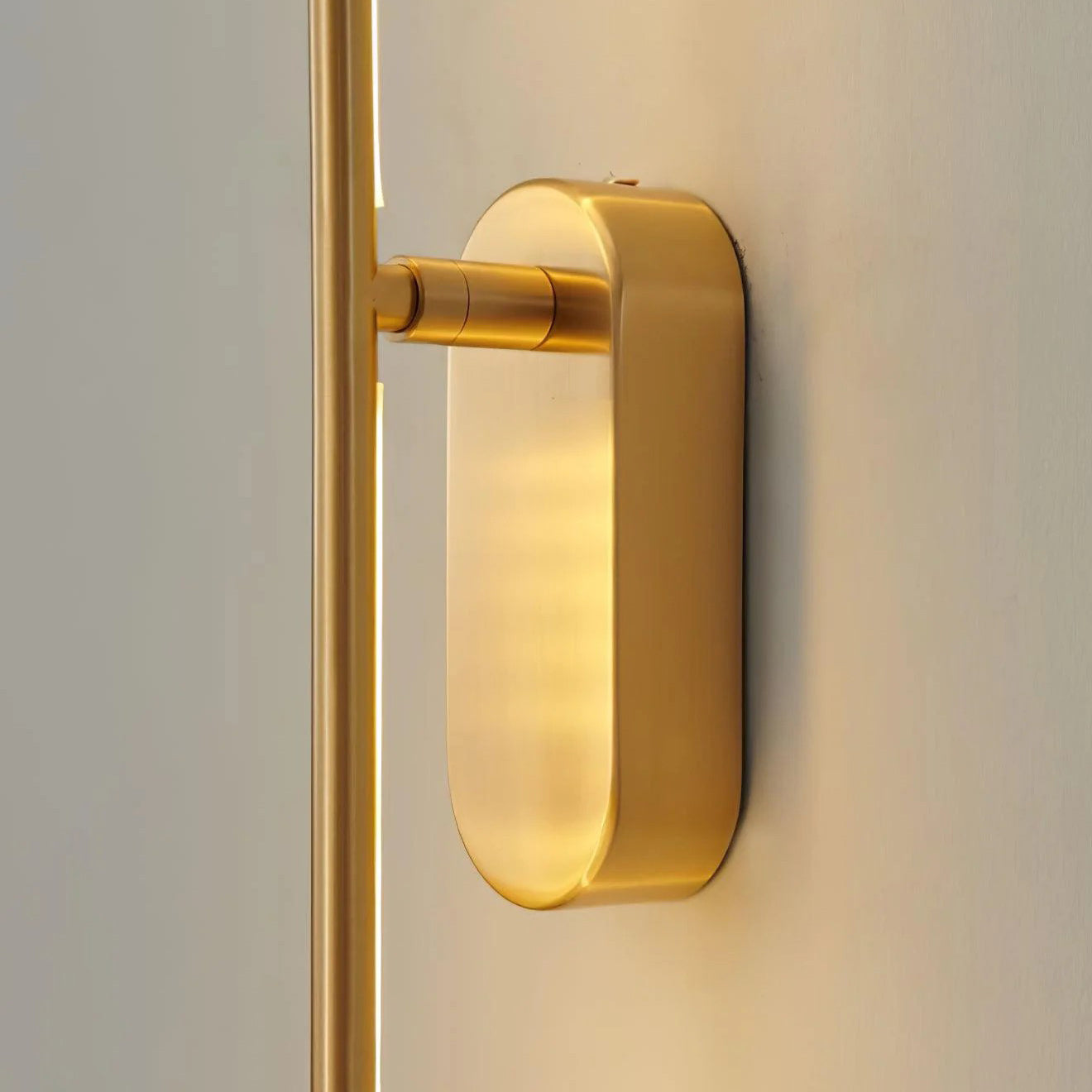 Slim Linear LED Wand Wall Sconce in Brushed Brass
