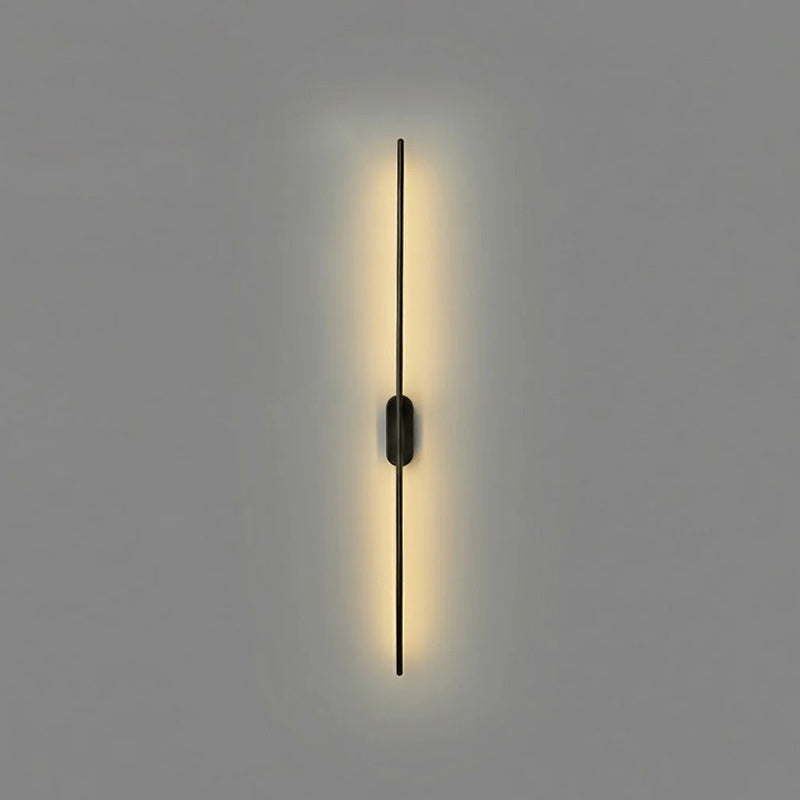 Slim Linear LED Wand Wall Sconce in Brushed Brass
