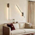 Slim Linear LED Wand Wall Sconce in Brushed Brass