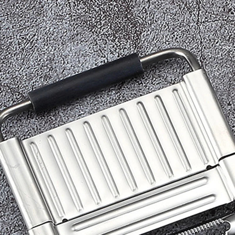 Vegetable Slicer Grater, Stainless Steel, 4 Interchangeable Blades, Manual Operation