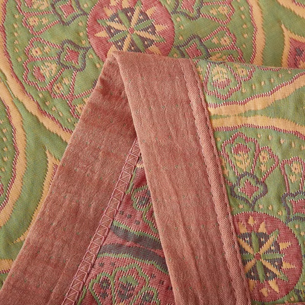 Velina: Elegant Cotton Blanket with Reversible Pattern and Light Texture – for Beds and Modern Living Spaces