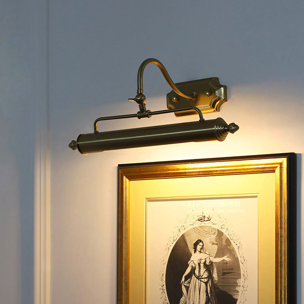 Swan-Neck Adjustable Picture Wall Light in Copper