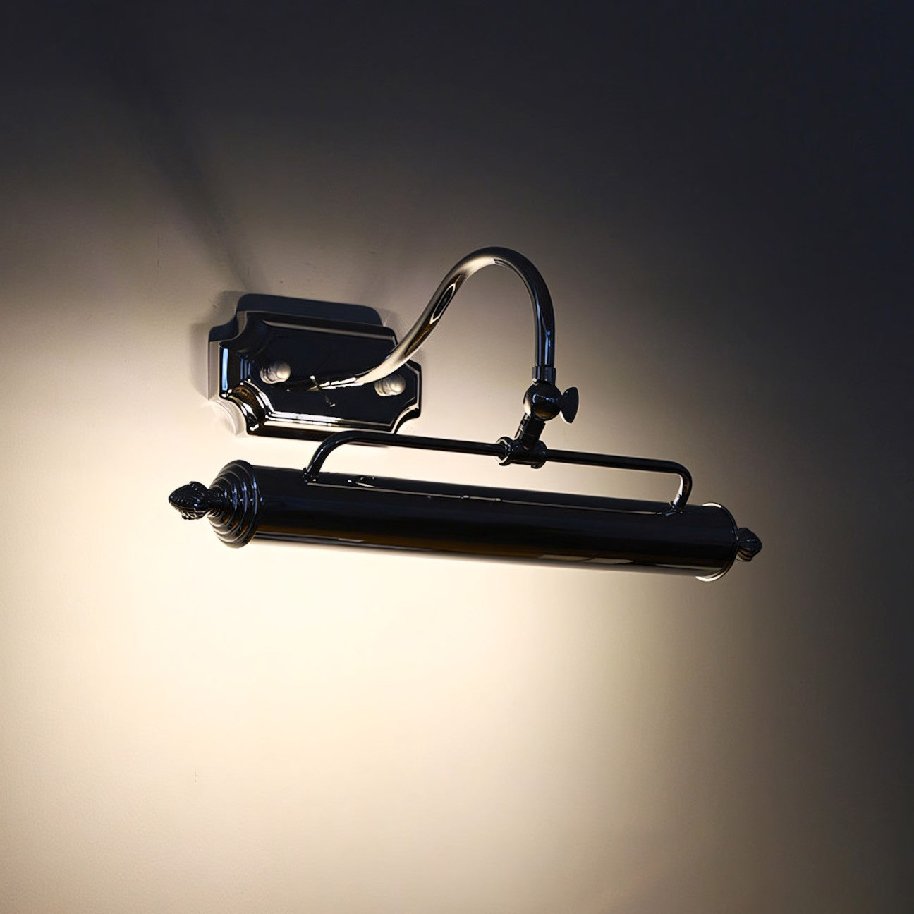 Swan-Neck Adjustable Picture Wall Light in Copper