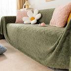 VeloursNest: Sofa Cover Made of Luxurious Cashmere with Sherpa Look & Jacquard Design – for Couch & Lounge
