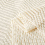 VeluCasa: Boho Luxury Knit Blanket – Chunky Blanket for Bedroom & Sofa