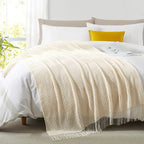 VeluCasa: Boho Luxury Knit Blanket – Chunky Blanket for Bedroom & Sofa