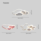 Veluna: Contemporary LED Ceiling Light in Pink & White – for Living Room & Bedroom