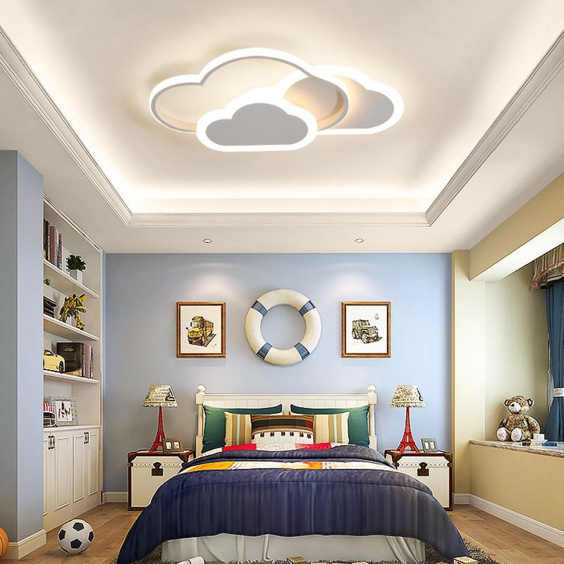 Veluna: Contemporary LED Ceiling Light in Pink & White – for Living Room & Bedroom