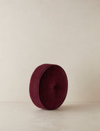 Bela Velvet Disc Pillow | Piped Edges, Ribbed Siding