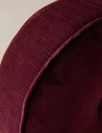 Bela Velvet Disc Pillow | Piped Edges, Ribbed Siding