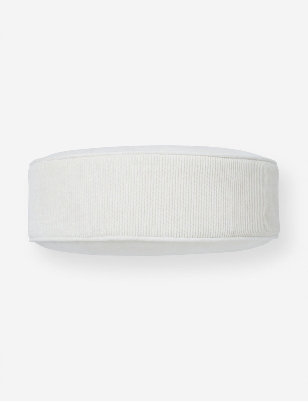 Bela Velvet Disc Pillow | Piped Edges, Ribbed Siding