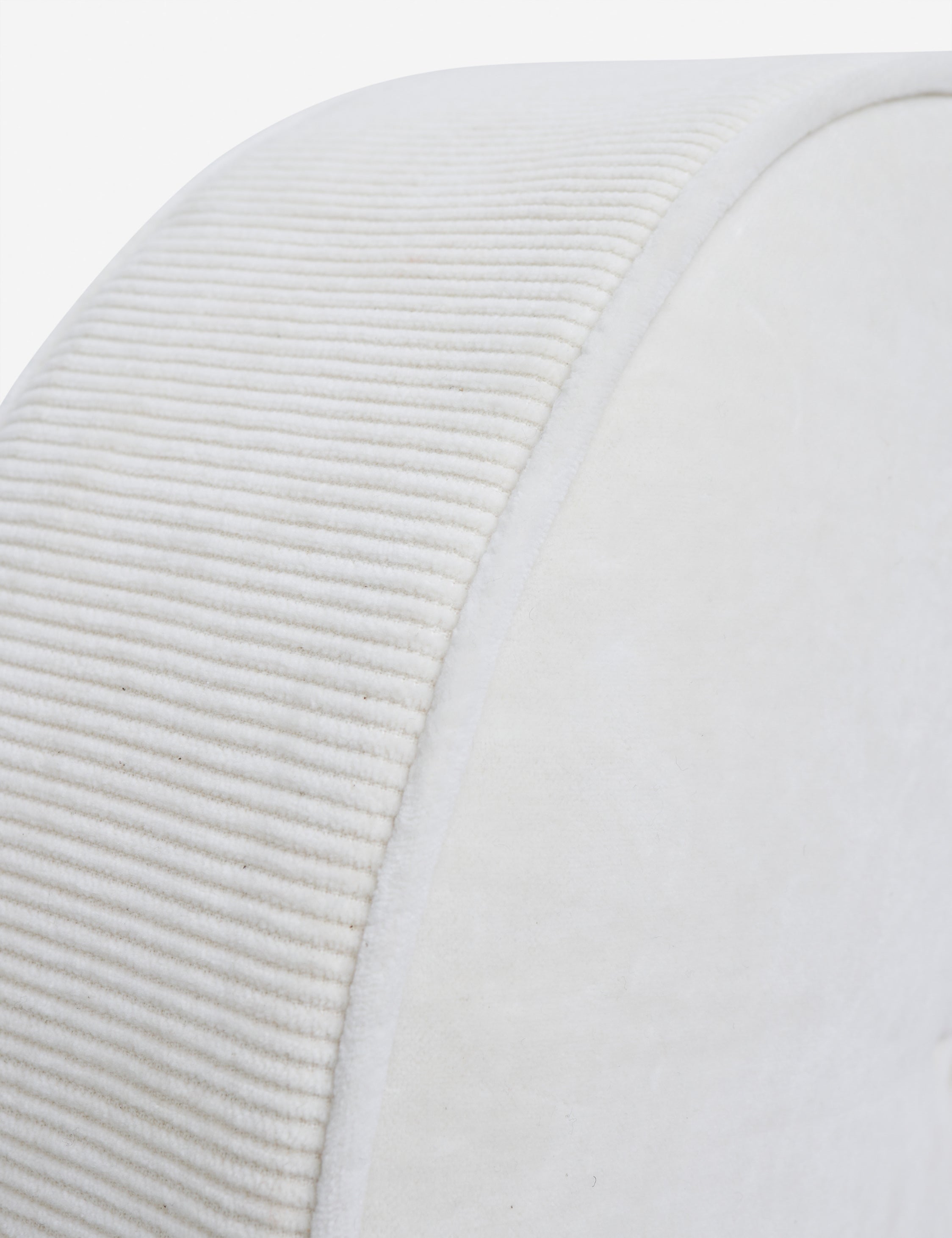 Bela Velvet Disc Pillow | Piped Edges, Ribbed Siding