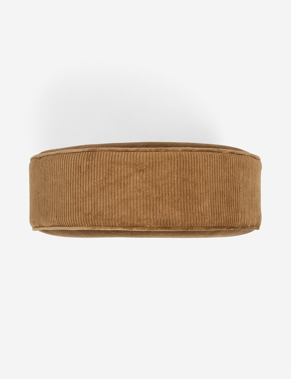 Bela Velvet Disc Pillow | Piped Edges, Ribbed Siding