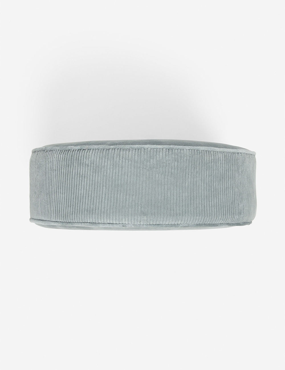 Bela Velvet Disc Pillow | Piped Edges, Ribbed Siding