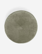 Bela Velvet Disc Pillow | Piped Edges, Ribbed Siding