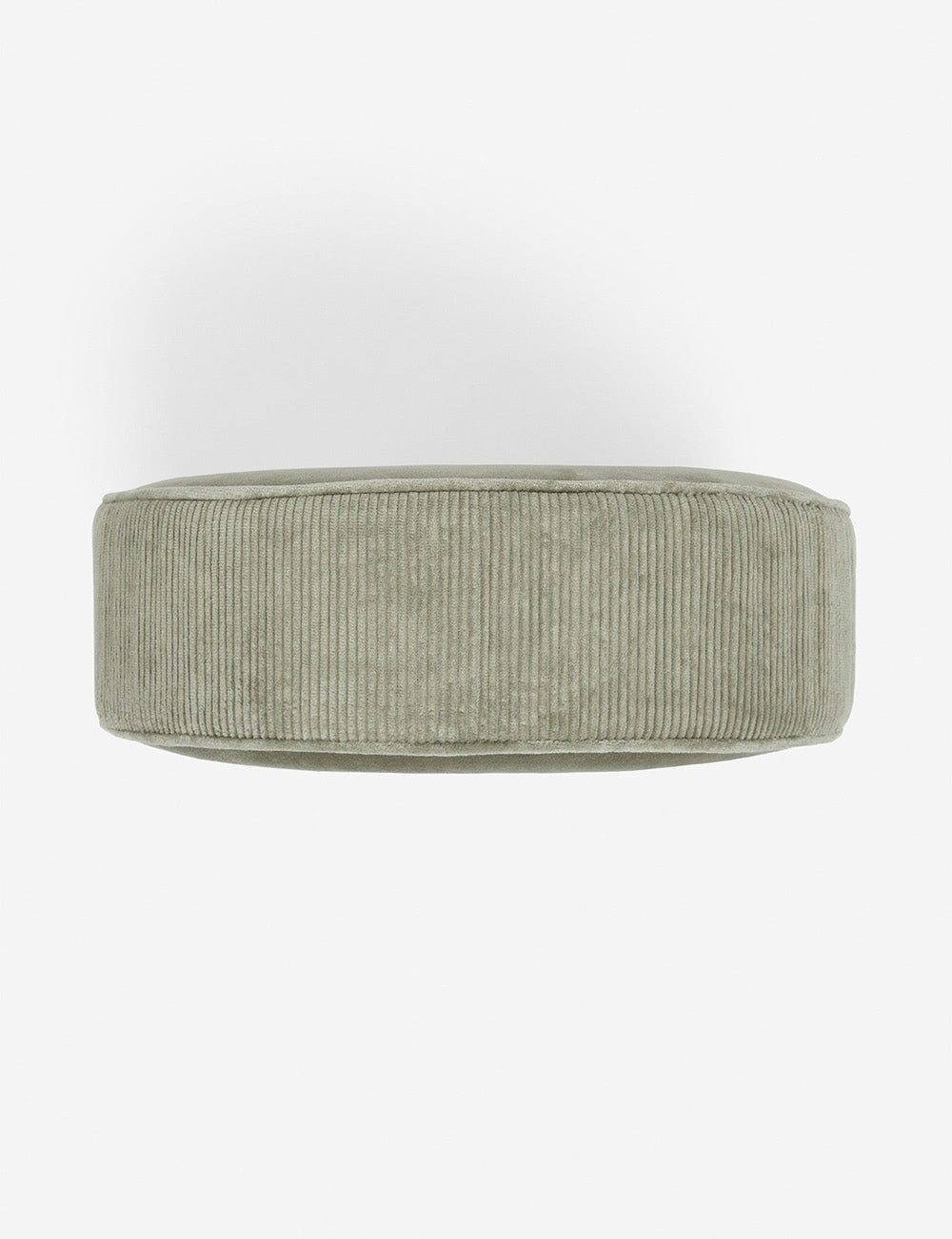 Bela Velvet Disc Pillow | Piped Edges, Ribbed Siding