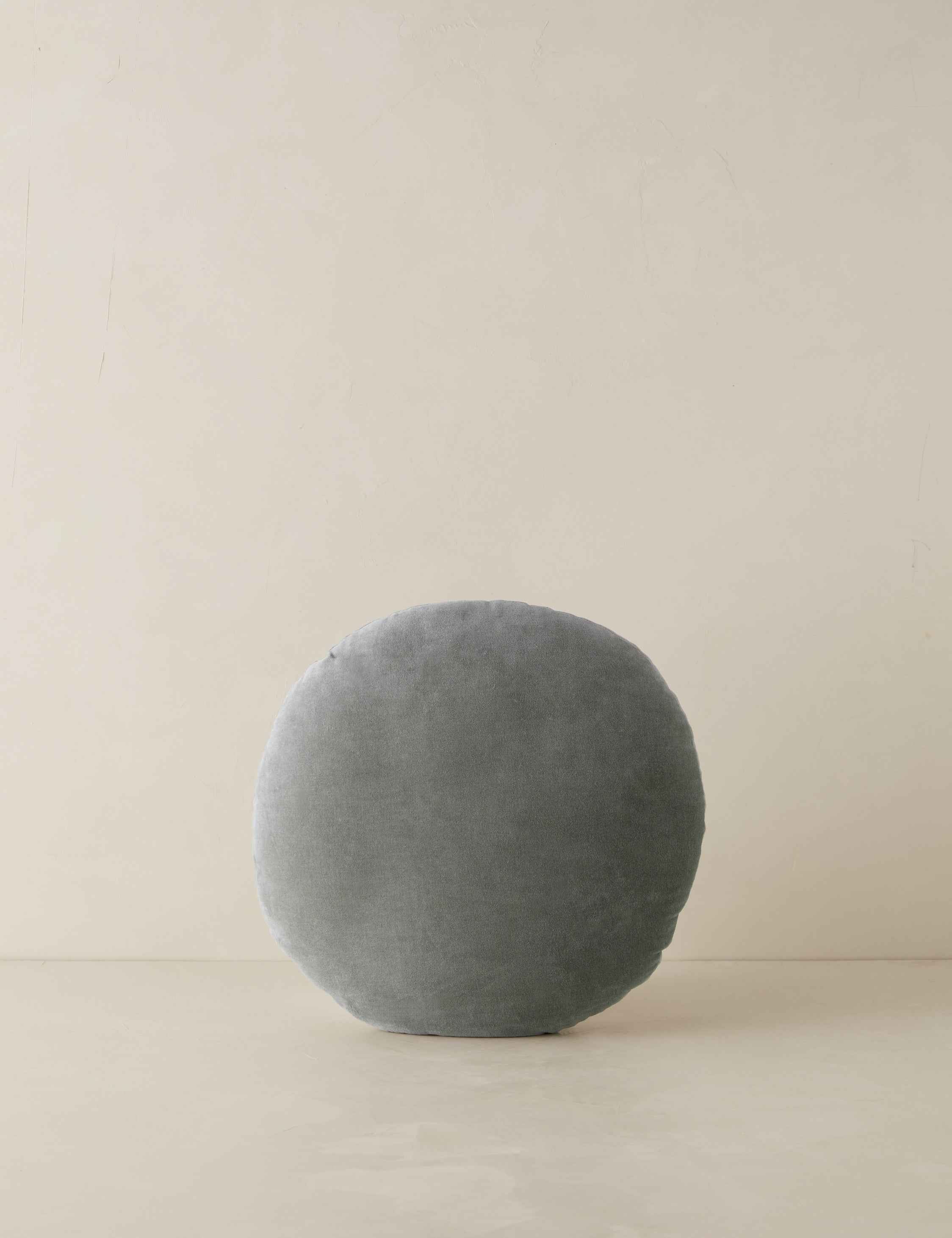 Vela Round Pillow | Luxe Velvet, Soft Sheen