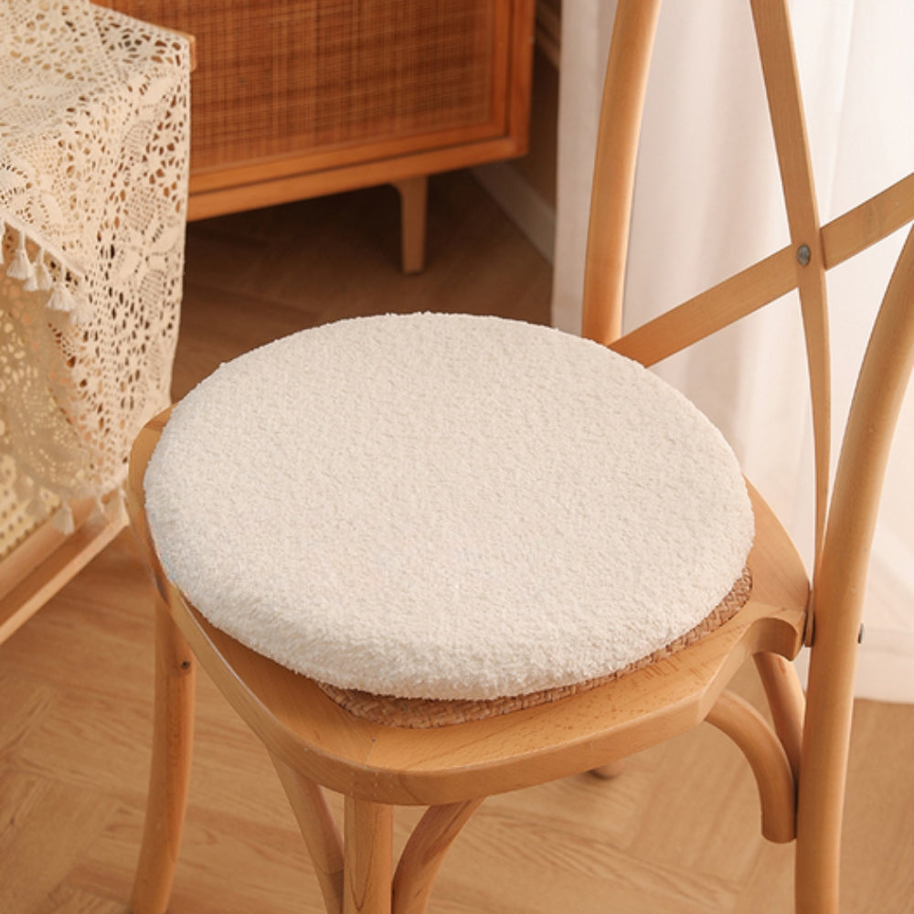 Chair Cushion Velvet Round Rabbit Design with Playful Design