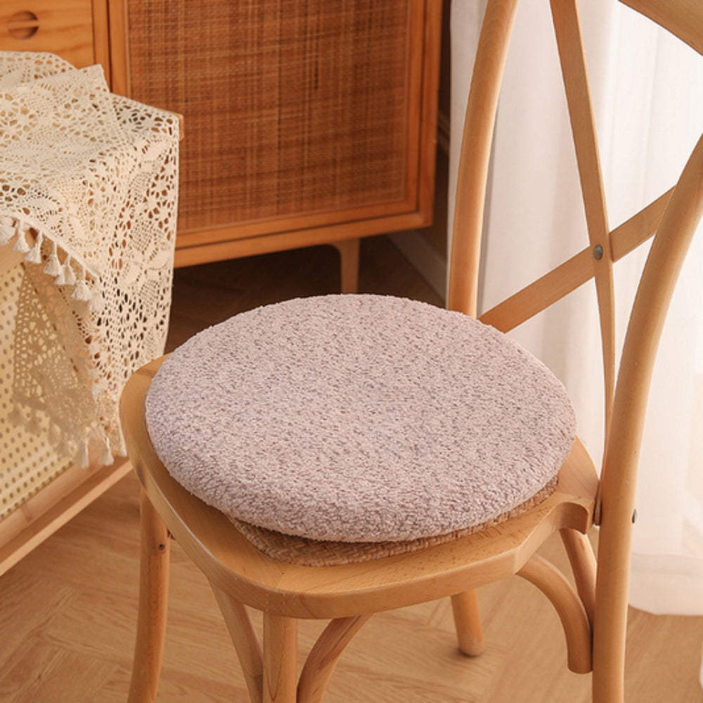 Chair Cushion Velvet Round Rabbit Design with Playful Design