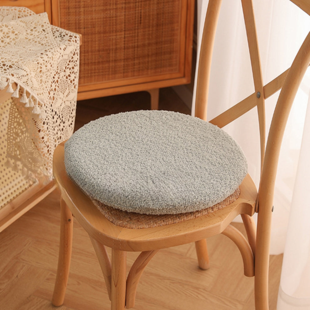 Chair Cushion Velvet Round Rabbit Design with Playful Design