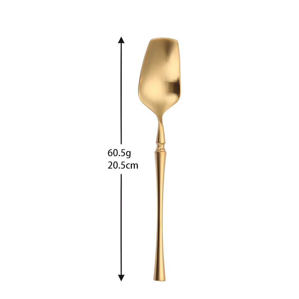 Aurevian – Black Cutlery Set 4 Or 16 Pieces With Golden Details