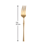 Aurevian – Black Cutlery Set 4 Or 16 Pieces With Golden Details