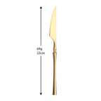 Aurevian – Black Cutlery Set 4 Or 16 Pieces With Golden Details