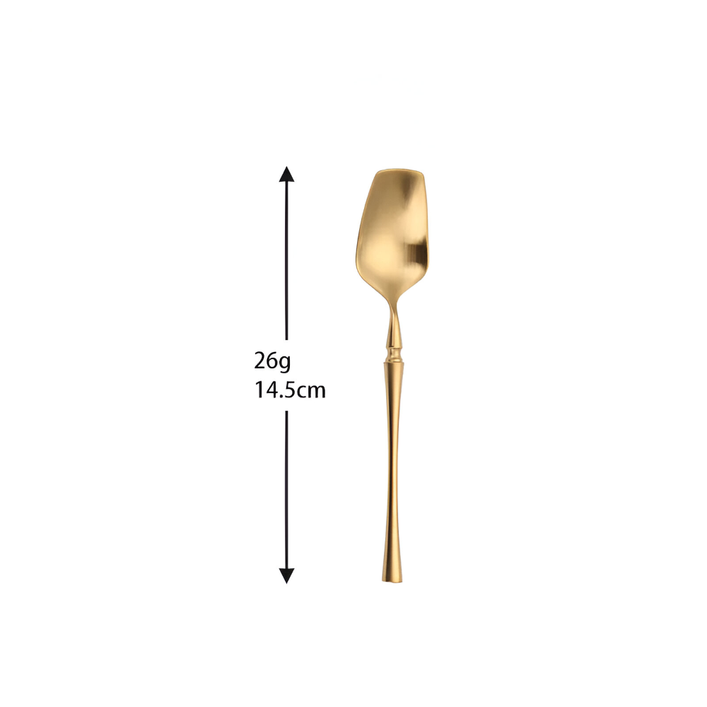 Aurevian – Black Cutlery Set 4 Or 16 Pieces With Golden Details