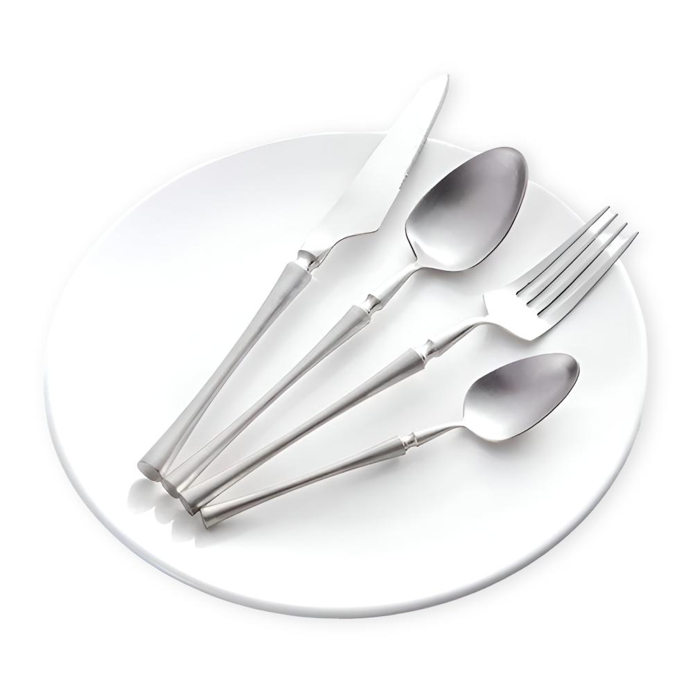 Aurevian – Black Cutlery Set 4 Or 16 Pieces With Golden Details