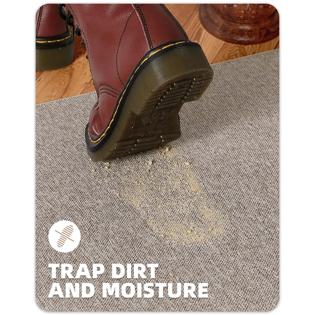 True doormat for indoors – absorbent doormat with rubber backing