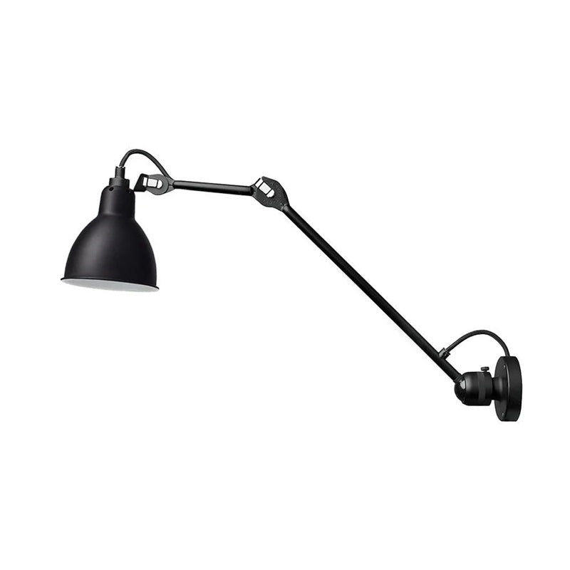 Adjustable Swing-Arm Task Wall Light in Matte Black