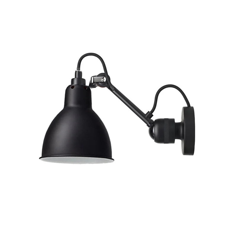 Adjustable Swing-Arm Task Wall Light in Matte Black