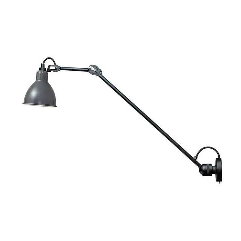 Adjustable Swing-Arm Task Wall Light in Matte Black