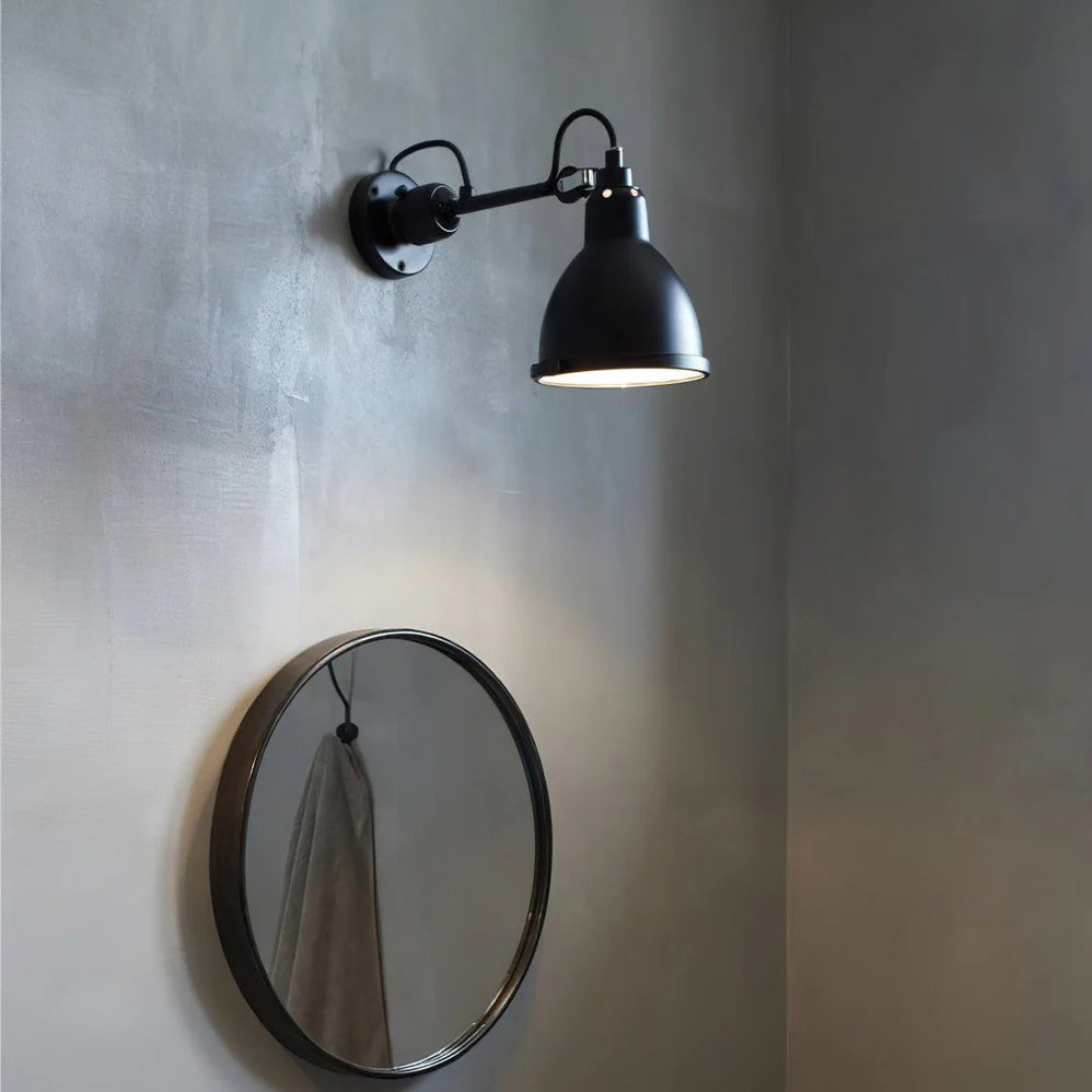 Adjustable Swing-Arm Task Wall Light in Matte Black