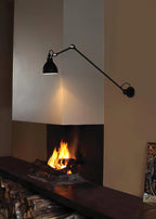 Adjustable Swing-Arm Task Wall Light in Matte Black