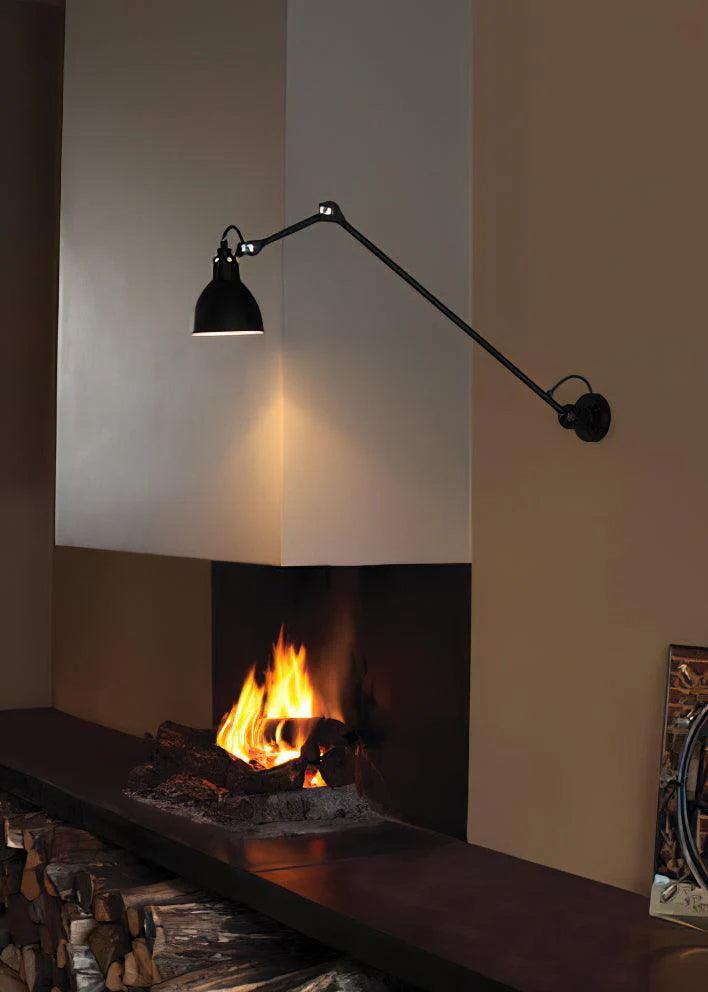 Adjustable Swing-Arm Task Wall Light in Matte Black