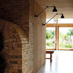 Adjustable Swing-Arm Task Wall Light in Matte Black