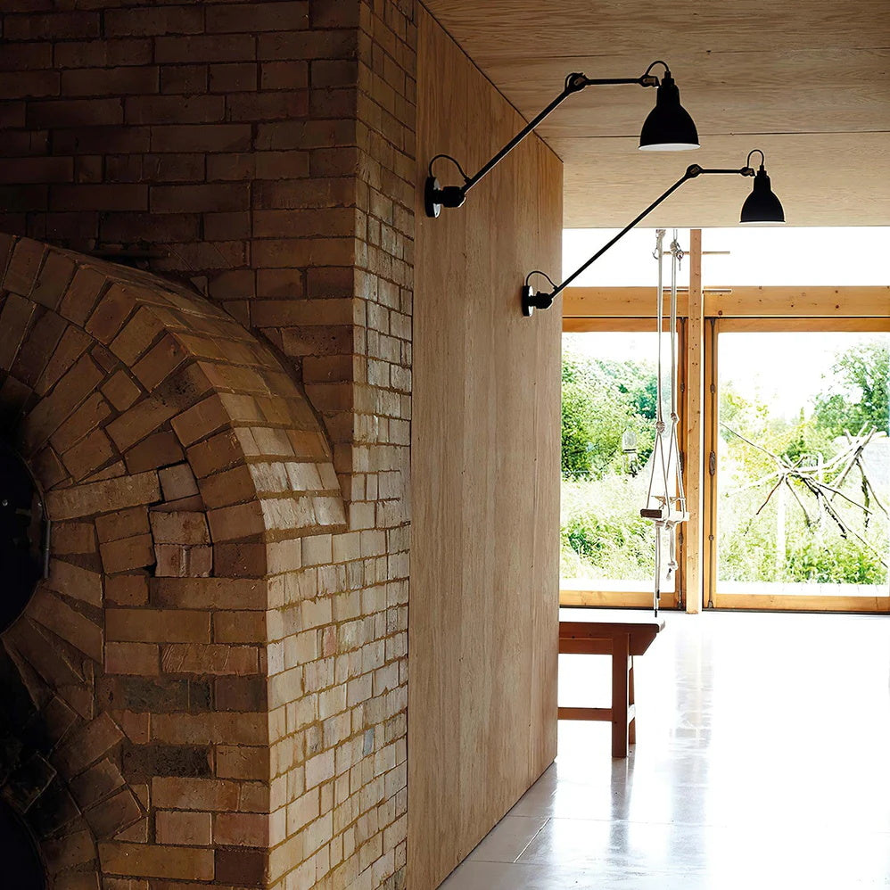 Adjustable Swing-Arm Task Wall Light in Matte Black