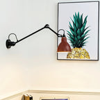 Adjustable Swing-Arm Task Wall Light in Matte Black