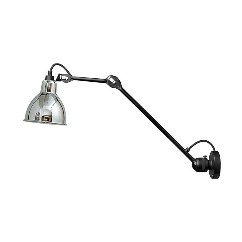 Adjustable Swing-Arm Task Wall Light in Matte Black