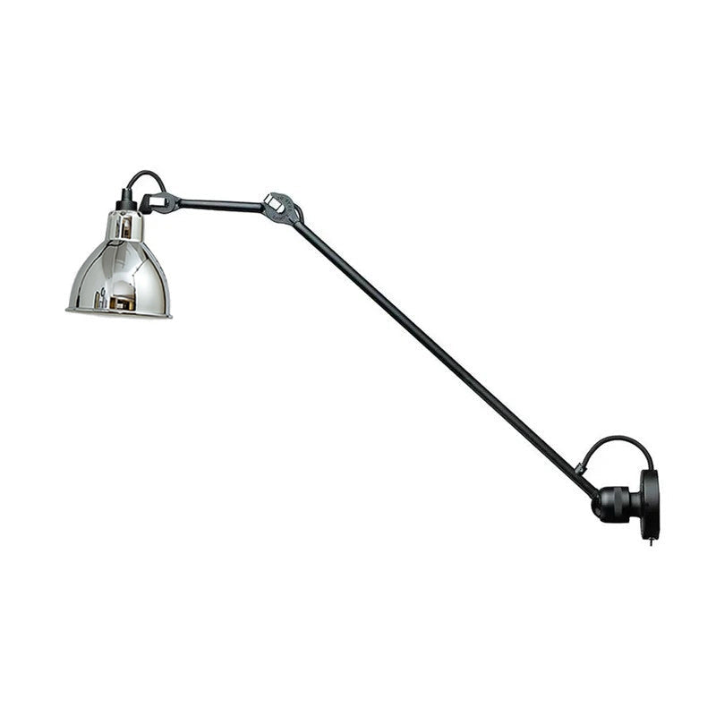 Adjustable Swing-Arm Task Wall Light in Matte Black