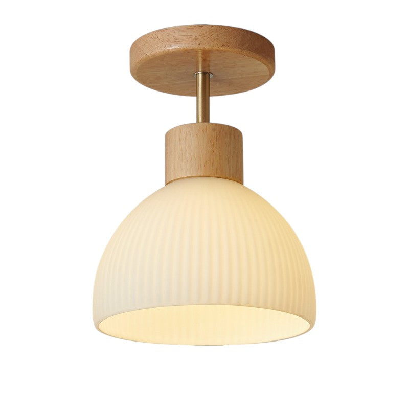 VetraLicht: Modern Ceiling Light Wood & Glass LED – for Dining Room & Hallway